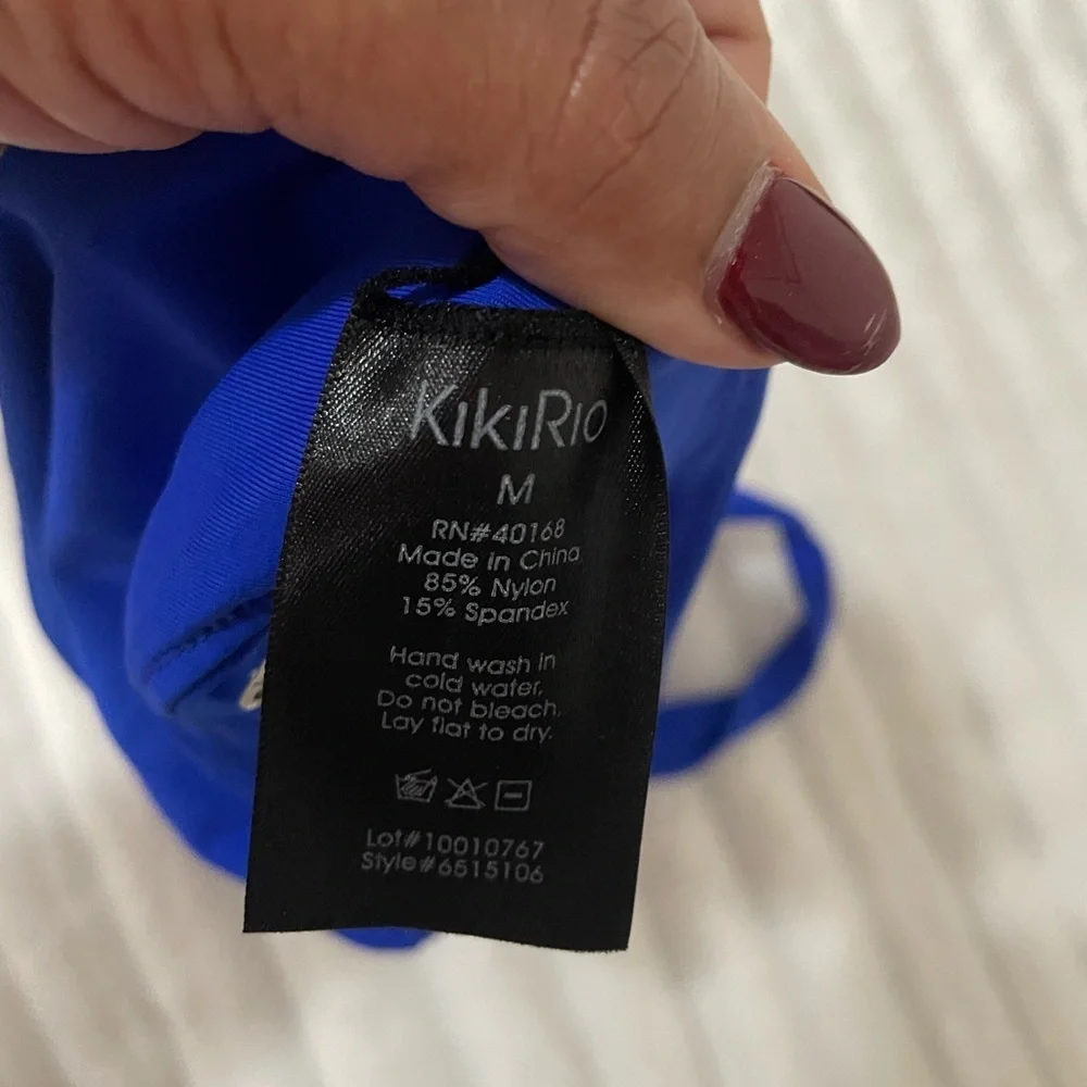 kikiRio Vibrant Blue Cutout Swimsuit
